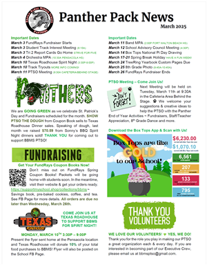 Click for March Newsletter PDF